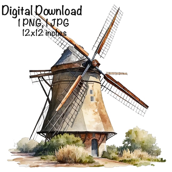 Dutch Windmill Clipart