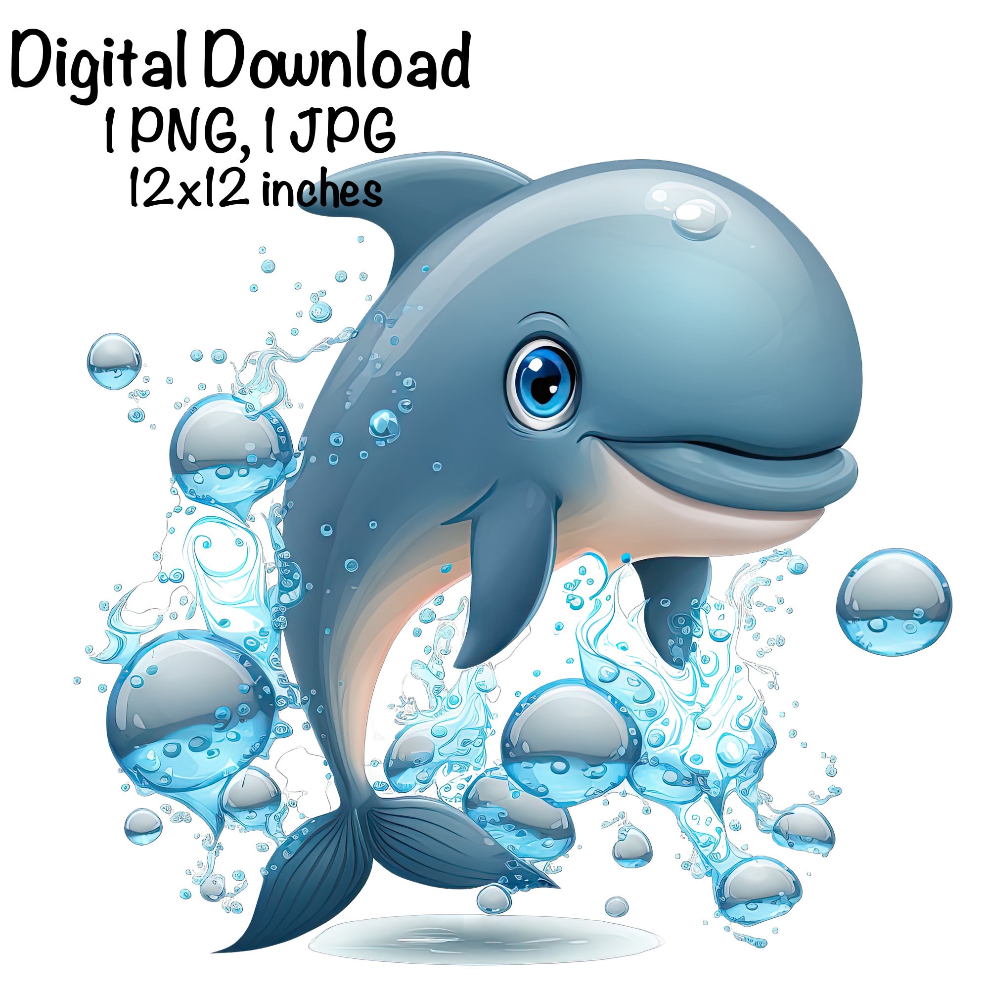 Cute Dolphin PNG Clipart Ocean Animals Dolphin PNG Adorable - Etsy Canada