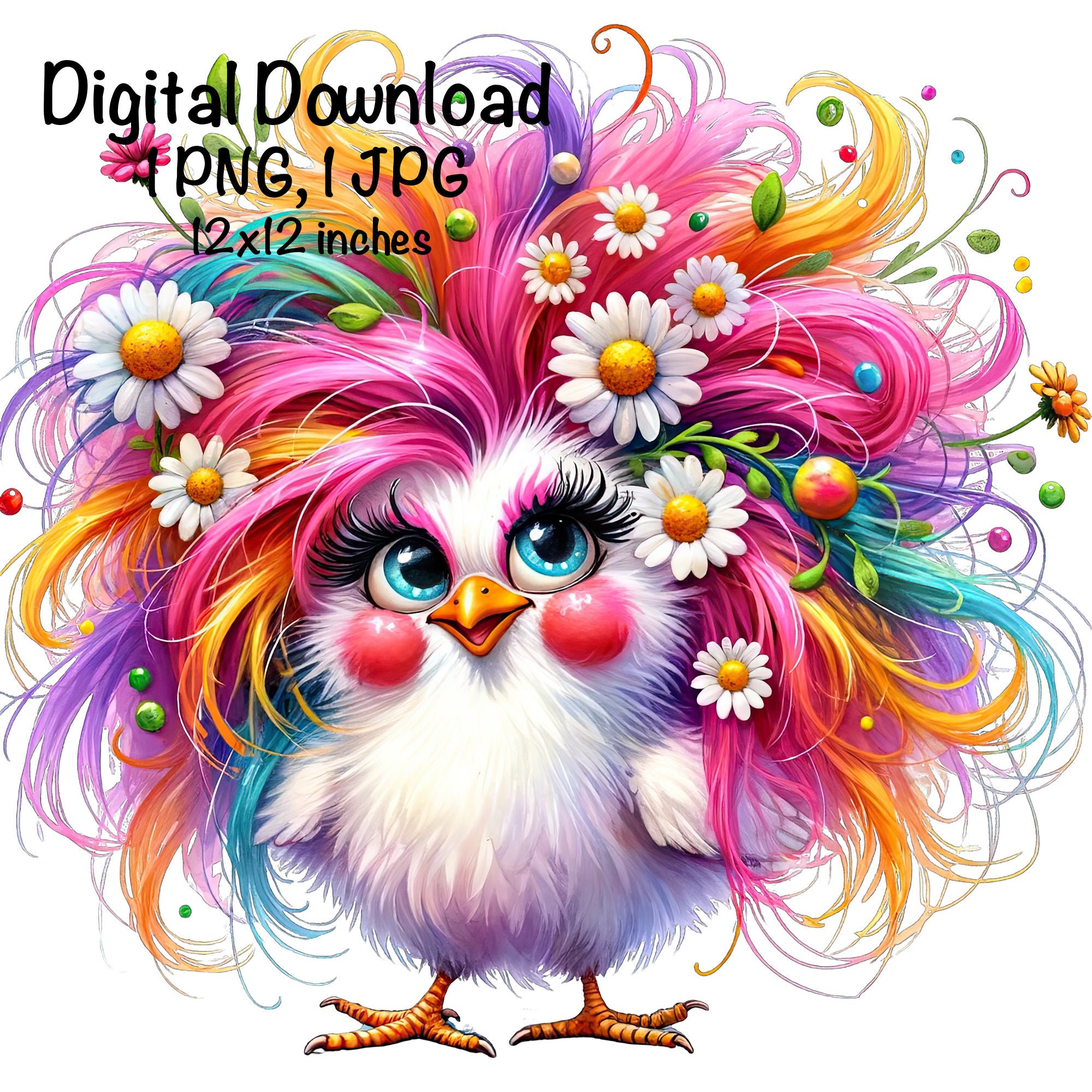 Funny Chicken PNG | Cute Chicken PNG Sublimation | Crazy Chicken png | Digital Download | Farm Life | Digital Download | Chicken Chick PNG