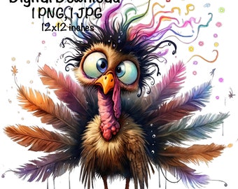 Funny Turkey PNG | Turkey Hunter Clipart | Crazy Turkey PNG | Hunting Sublimation | Turkey PNG | Turkey Hunting | Wild Turkey Sublimation