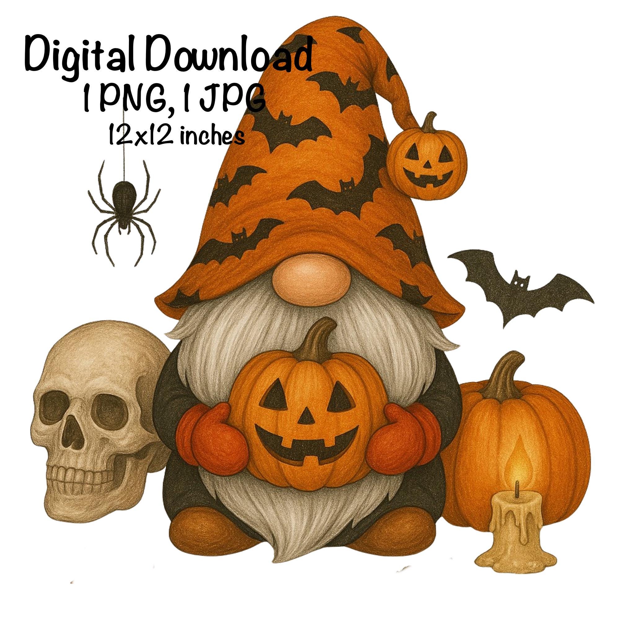 Halloween Gnomes Png Sublimation Design | Pumpkin & Gnome PNG | Spooky ...
