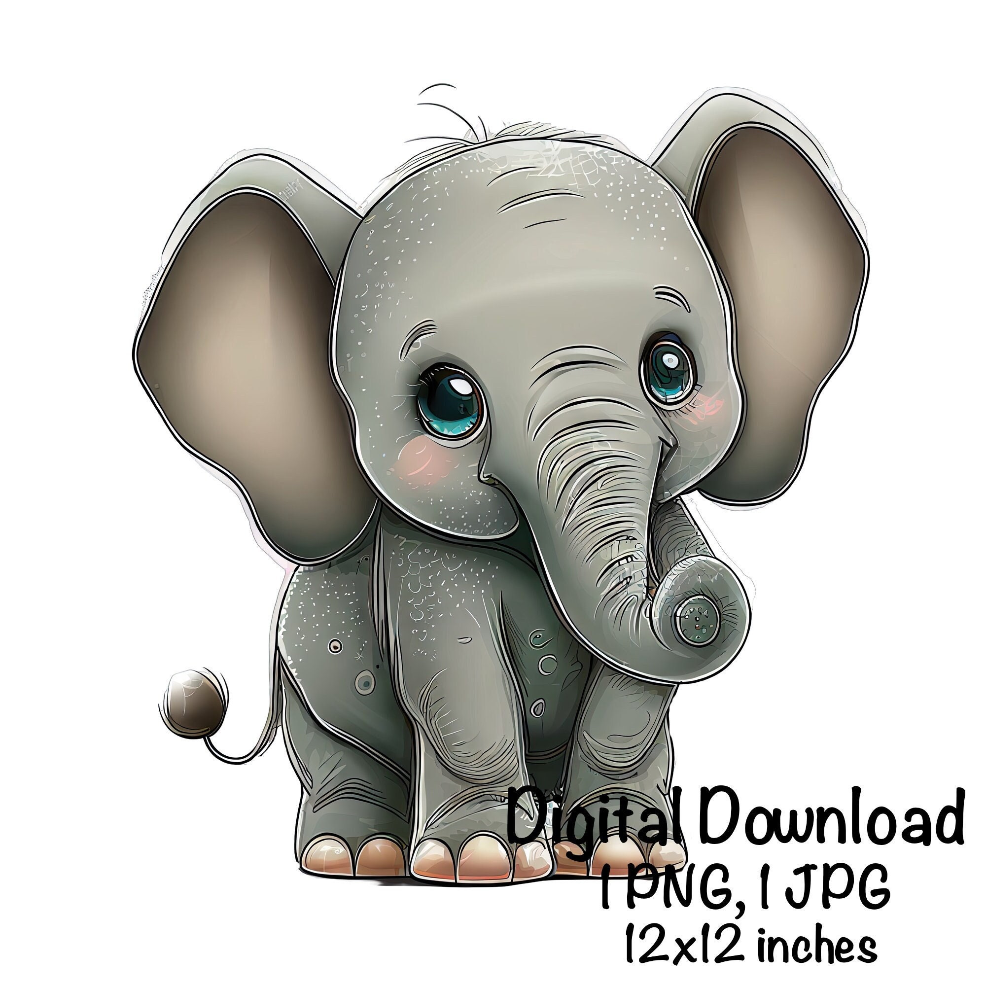 Baby Elephant Clipart Cute Illustrations For Creative Projects