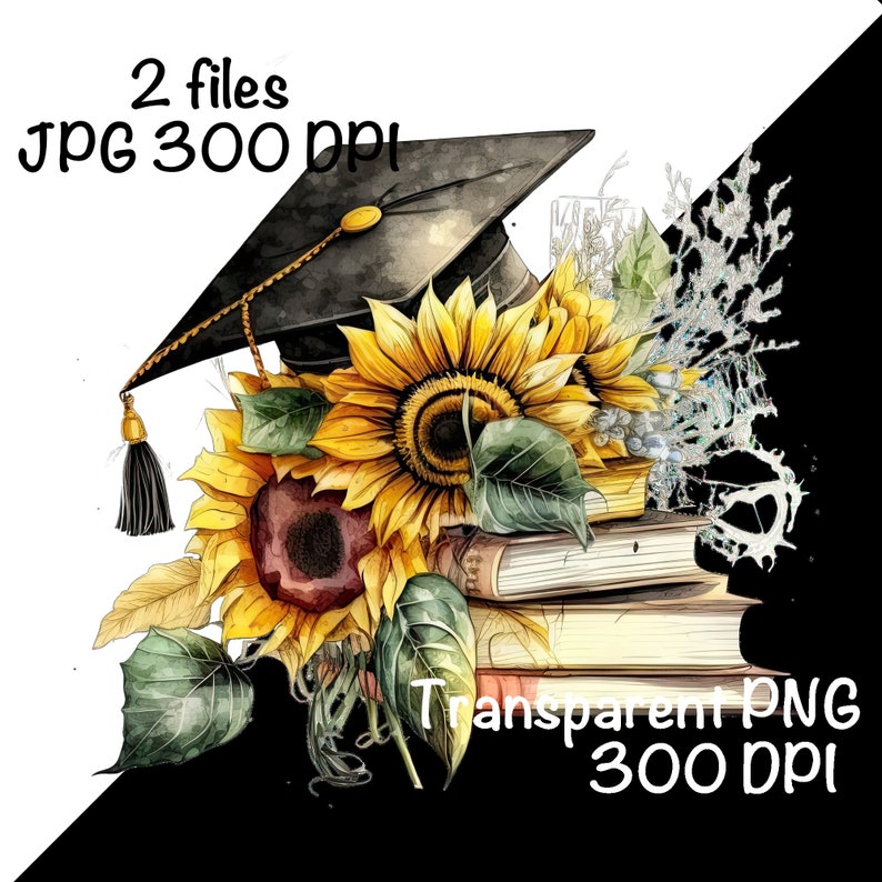 Graduation Cap Watercolor College High School Graduation Clipart ...