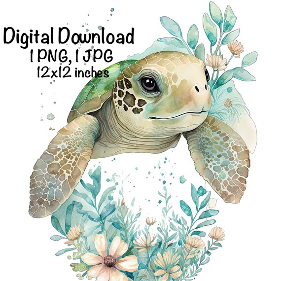 Turquoise Blue Sea Turtle Watercolor Lover Gift Cool T-Shirt Turquoise Blue Sea Turtle Watercolor Lover Gift Cool T-Shirt