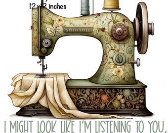 Retro naaimachine png klassieke naaien sublimatie antieke naaimachine sublimatie grappig gezegde naaimachine png commercieel gebruik quilt