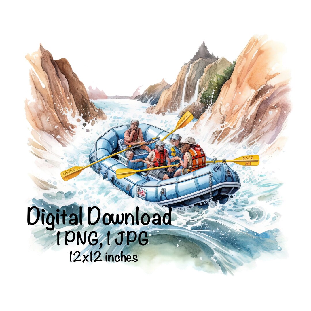 Starting Raft Png Rafting PNG, River Rafting Sublimation PNG, Digital Download Commercial ...