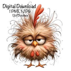 Funny Chicken PNG | Cute Chicken PNG Sublimation | Crazy Chicken png | Digital Download | Farm Life | Digital Download | Chicken Chick PNG