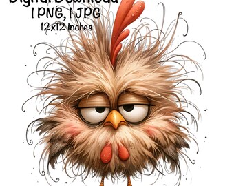 Funny Chicken PNG | Cute Chicken PNG Sublimation | Crazy Chicken png | Digital Download | Farm Life | Digital Download | Chicken Chick PNG