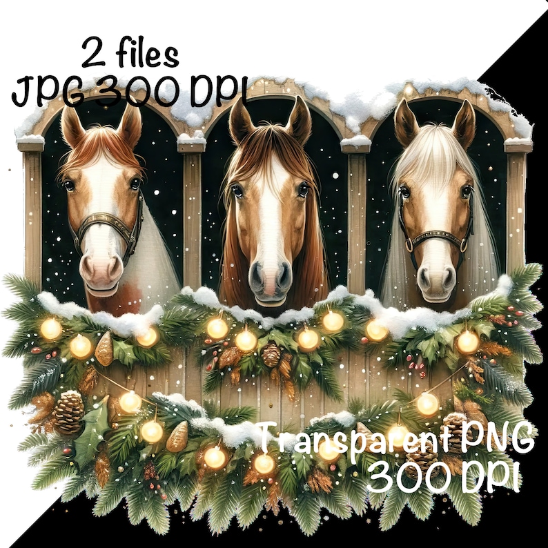 Christmas Horses PNG Horse Christmas Stall PNG Clipart Christmas Horse ...