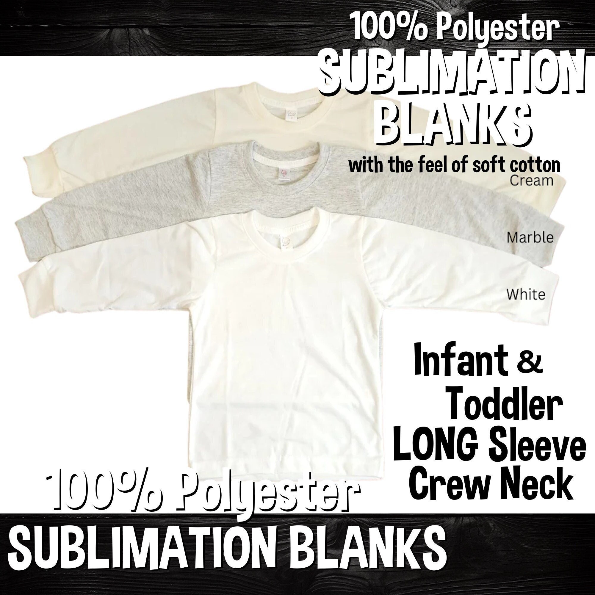 TODDLER 100% Colored Polyester Sublimation Certified Blank