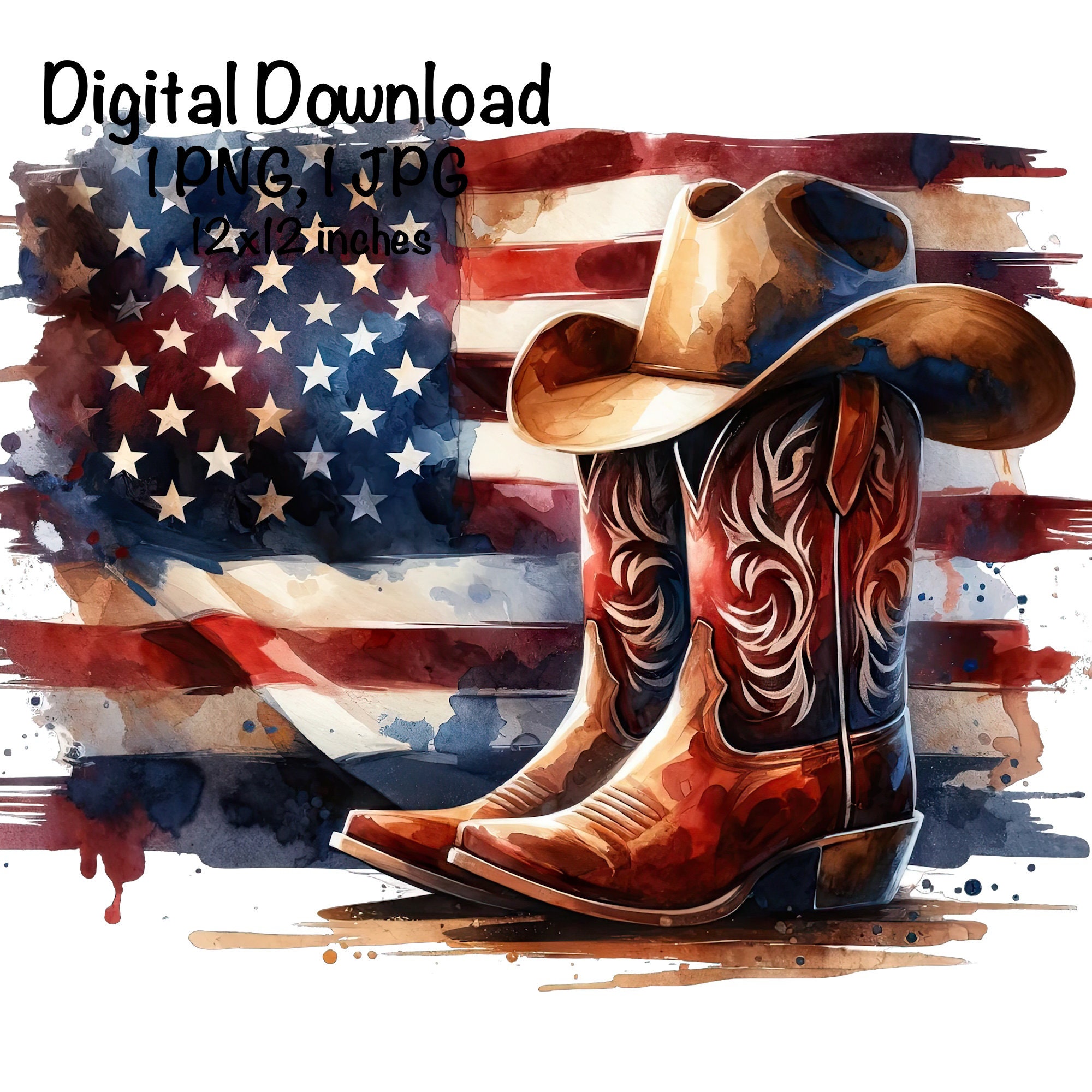 Flag cowboy boots hotsell