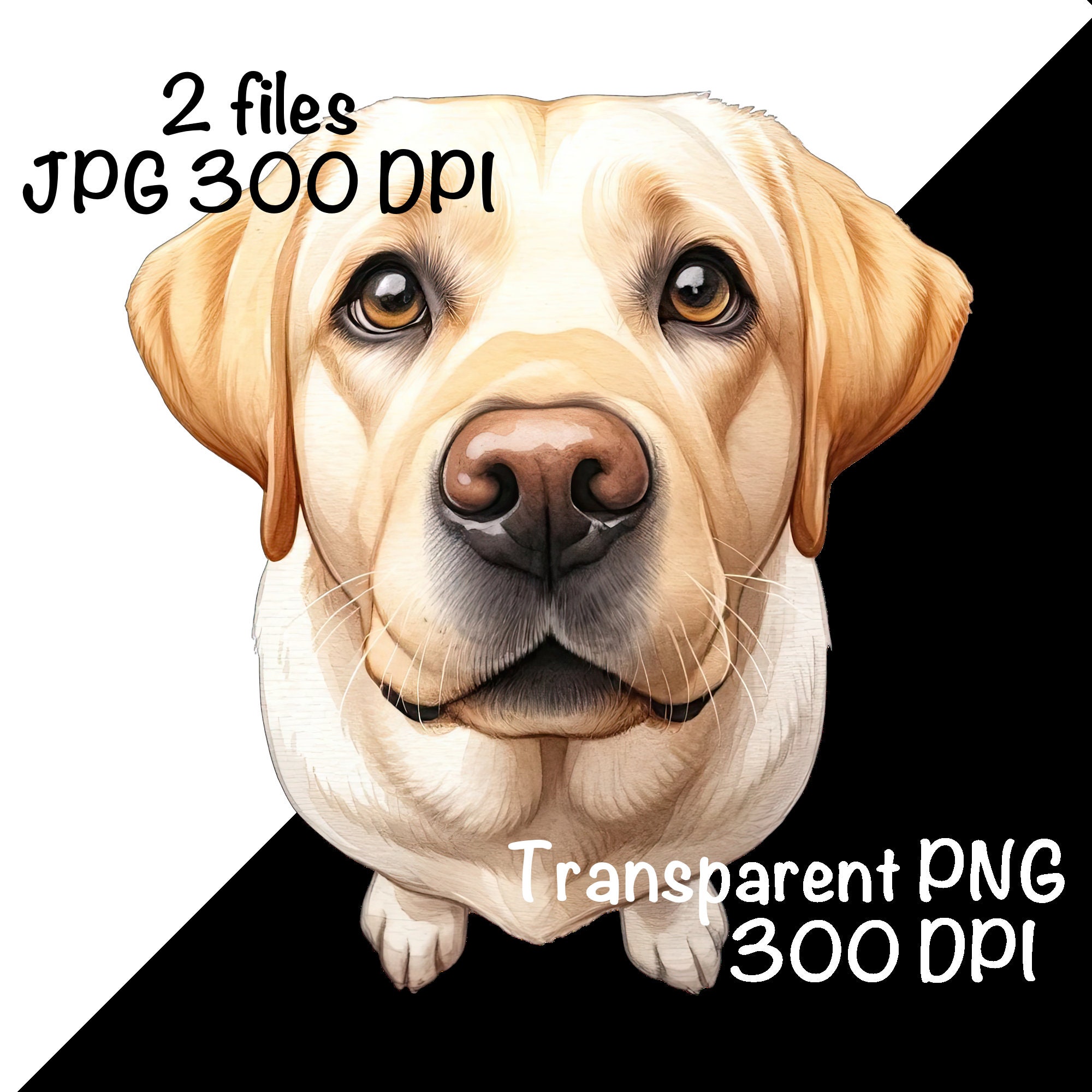 Labrador Dog PNG Yellow Labrador Retriever Sublimation Cute Lab Dog ...