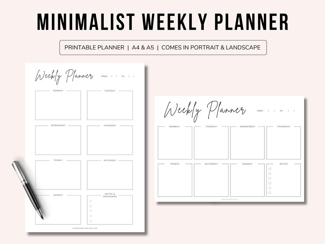 Weekly Planner Printable to Do List | Weekly Organizer | Weekly to Do ...