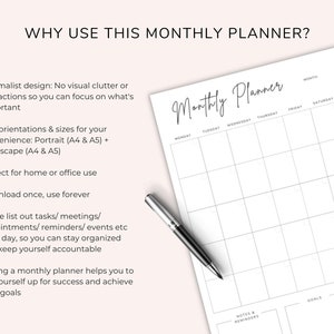 Perfect for home or office, Minimalist design: No visual clutter/distractions so you can focus on what's important, Lots of space to list out all of your tasks,appointments, events, meetings etc each day, so you can stay organized and accountable
