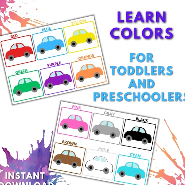 Preschool Color Chart - Etsy