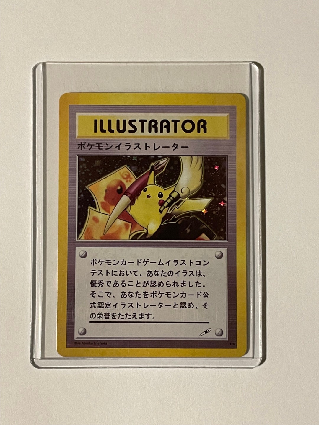 Illustrator Pikachu Japanese Holo / Holographic Vintage High Etsy