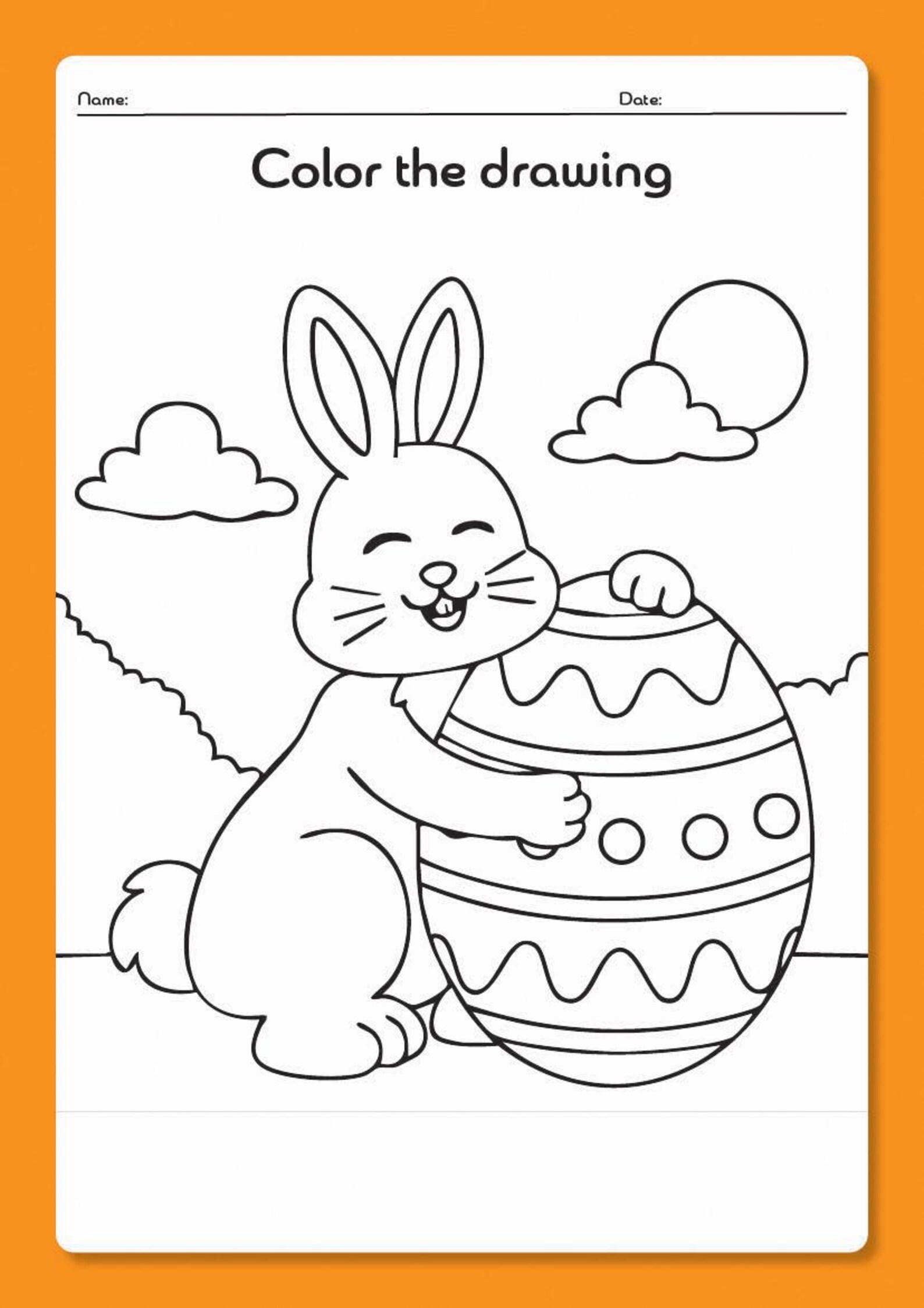 Easter Coloring Pages | 24 Printable Kids Activity PDF - Etsy