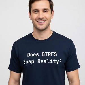 Snapt BTRFS de realiteit? Grappig Linux Sysadmin-T-shirt - cadeau voor programmeur