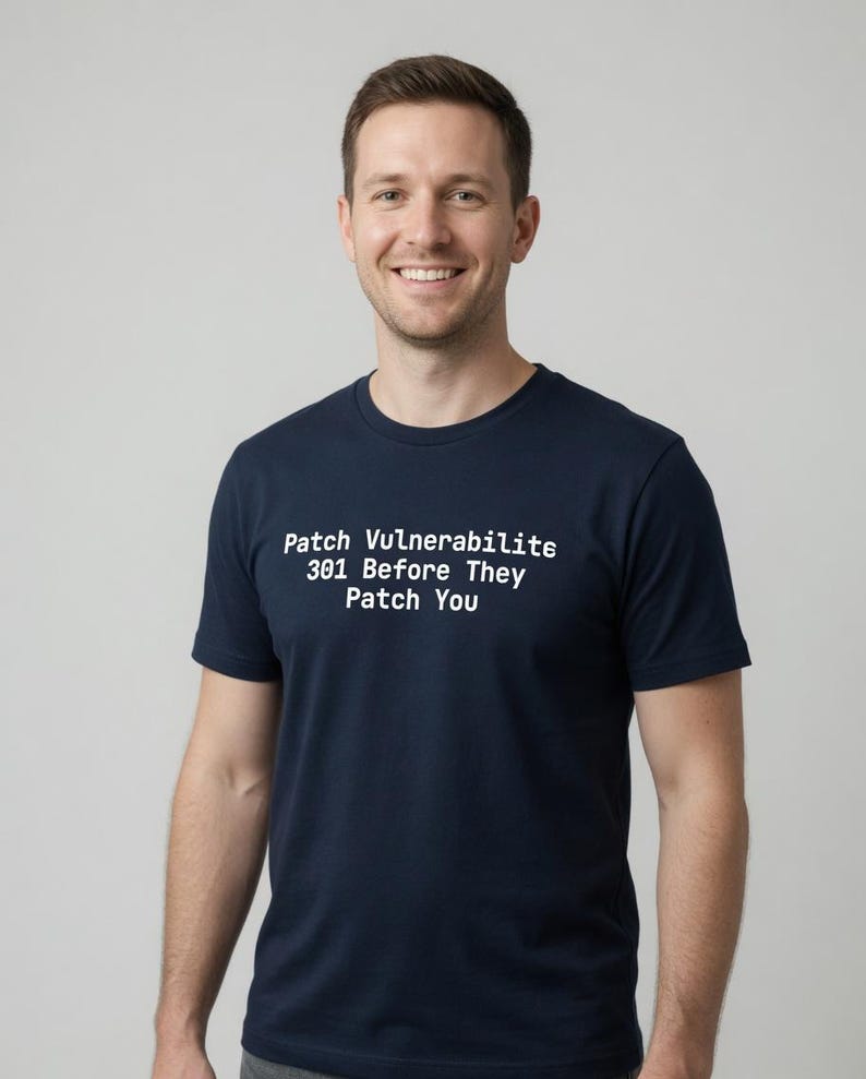 Schließe Sicherheitslücken, bevor sie dich ausnutzen – Lustiges DevOps-T-Shirt – Geschenk für Cybersicherheit Bild 1