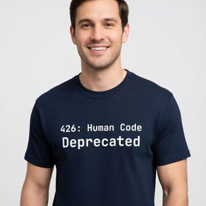 426 : T-shirt déconseillé pour les programmeurs, code humain - T-shirt cadeau pour développeur amusant - Grandes tailles