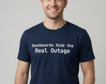 Dashboards verbergen de werkelijke storing T-shirt DevOps - Grote maten