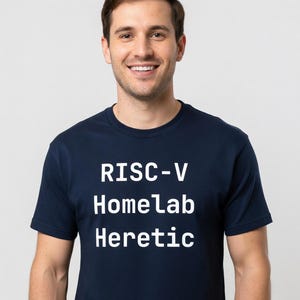 Camiseta RISC-V Homelab Heretic - Camiseta divertida para administradores de sistemas y usuarios de Linux - Tallas grandes