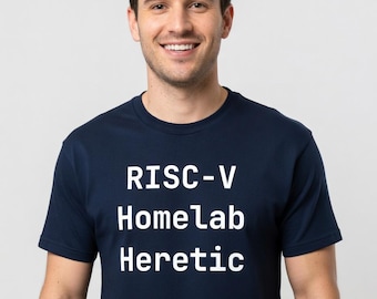 Camiseta RISC-V Homelab Heretic - Camiseta divertida para administradores de sistemas y usuarios de Linux - Tallas grandes