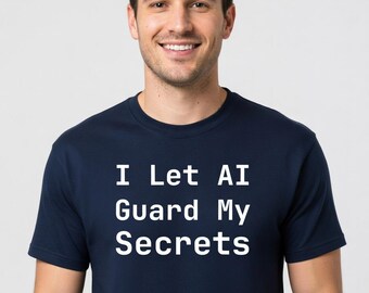 Camiseta "Dejo que la IA guarde mis secretos" - Regalo divertido para programadores y desarrolladores - Tallas grandes