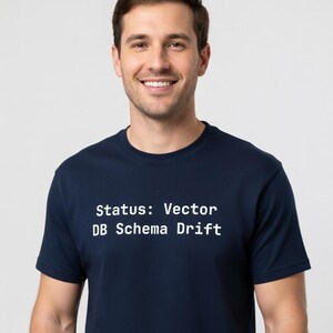 Status: Koszulka z nadrukiem „Vector DB Schema Drift” – zabawny prezent dla programisty i inżyniera danych