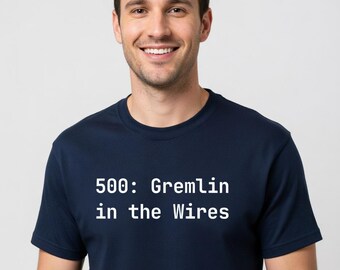 500: Camiseta Gremlin in the Wires - Regalo divertido para programadores y administradores de sistemas - Tallas grandes