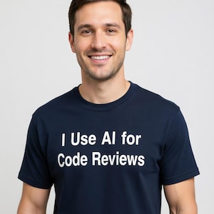 T-shirt I Use AI for Code Reviews - grappig cadeau voor software-ingenieur-ontwikkelaar - grote maten