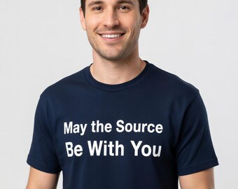 Camiseta "Que la Fuente te acompañe" - Divertida camiseta para programadores, regalo para desarrolladores de software - Tallas grandes