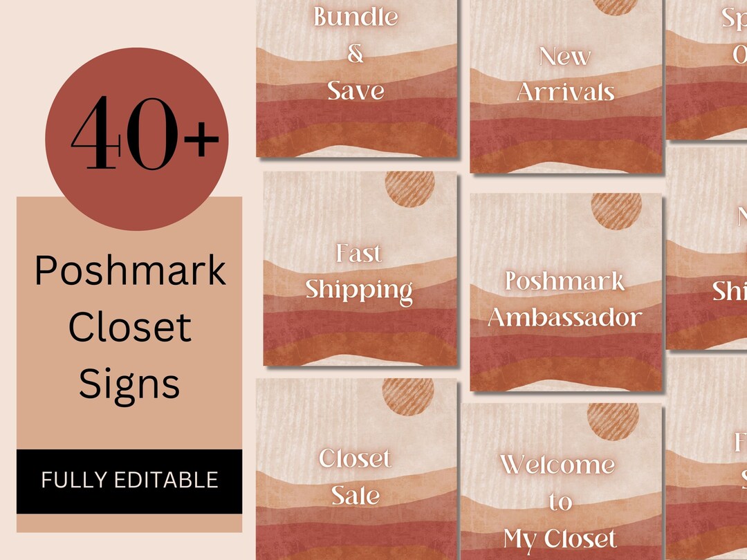 EDITABLE Poshmark Closet Signs Ready to Post Instant Download Poshmark ...