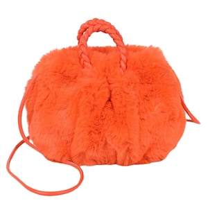 Bolso de piel sintética con tacto cálido y agradable - Naranja
