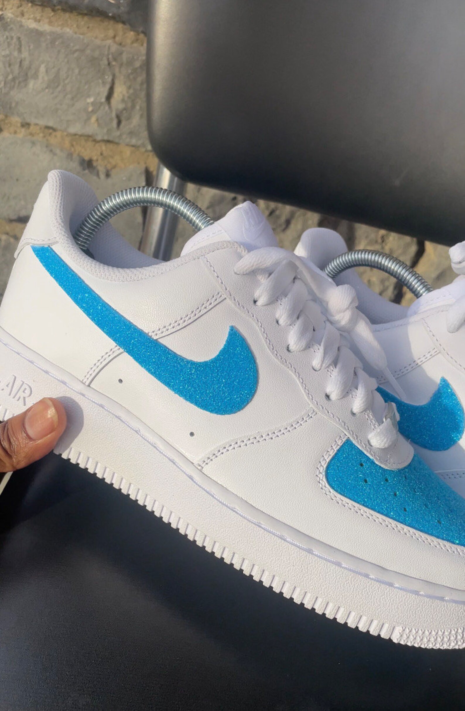 glitter nike air force ones