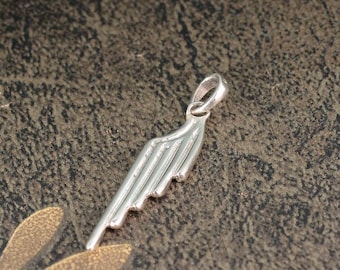 Sterling Silver Angel Wing Pendant Necklace: Minimalist Charm