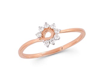 Zarter Diamant-Solitärring: Minimalistischer Verlobungsring aus 14-karätigem Gold