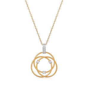 Dainty 14K Gold Diamond Pendant Necklace: Minimalist Everyday Jewelry