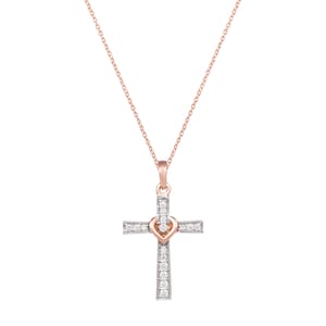 14K Gold Diamond Cross Pendant: Elegant Christian Necklace