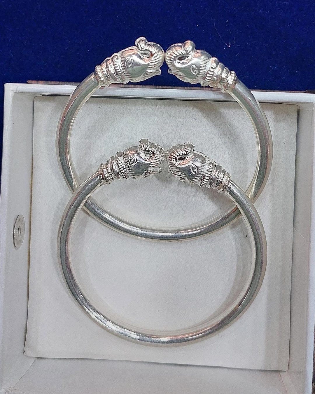 Buy Silver Elephant Kada Women's Traditional Royal Rajasthani Look Armlet Kada Bangels Set for Women and Girls Online in India