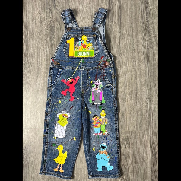 Elmo overalls, Overalls birthday outfit, Custom overalls, Sesame Street Overalls. Birthday Overalls, Kids Overalls, Elmo, Sesame Street