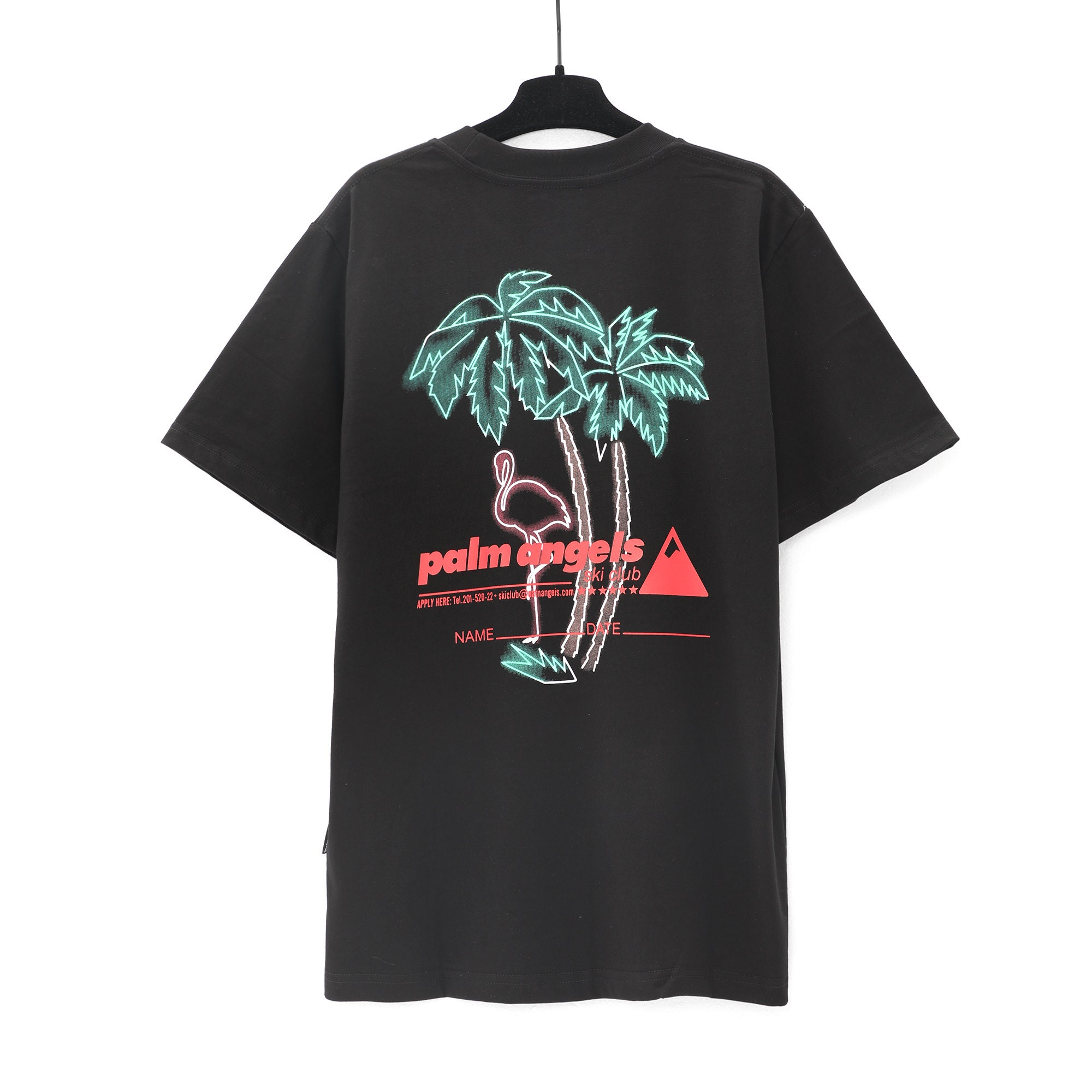 Palm Angels Neon Coconut Tree Print T-shirt - Etsy