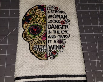 Dangerous woman sugar mask embroidery design