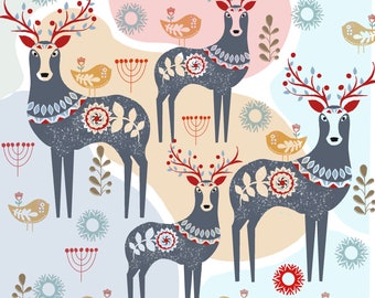 Printable Reindeer Print /Digital Art