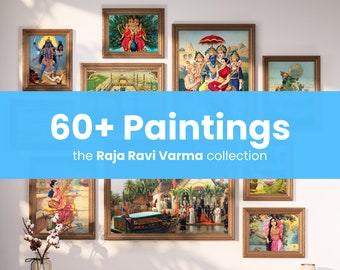 Raja Ravi Varma - The 60+ Paintings Collection - Mega Bundle - Digital Print - Indian Folk Art - Bharat Paintings - Digital Art - Download