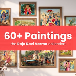 Raja Ravi Varma - The 60+ Paintings Collection - Mega Bundle - Digital Print - Indian Folk Art - Bharat Paintings - Digital Art - Download