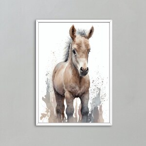 Watercolor Baby Horse Gift | Nursery Mobile | Horse Baby Shower | Nursery wall art | Horse Decor Print | Nursery Gift for kids