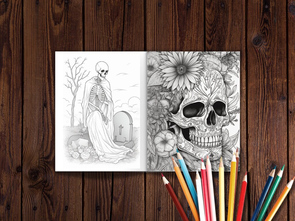 Halloween Coloring Pages Halloween Birthday Coloring Pages Etsy