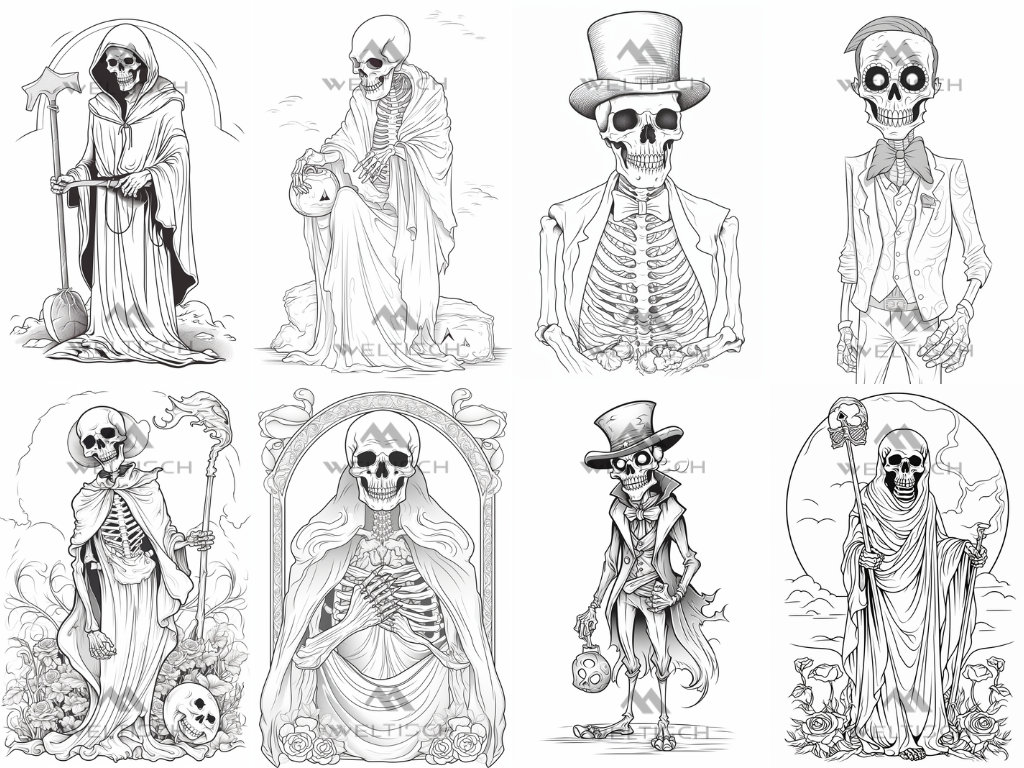 Halloween Coloring Pages Halloween Birthday Coloring Pages Etsy