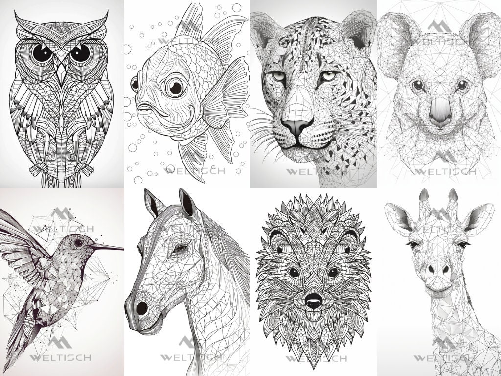 Grayscale Animal Coloring Pages Adult Coloring Pages Coloring Pages